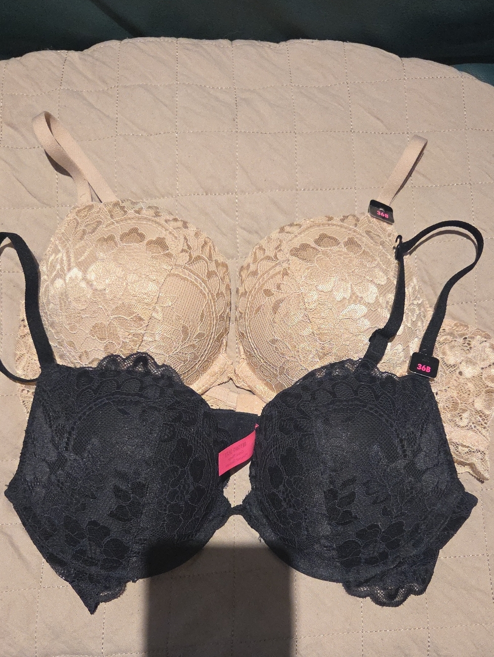 La SENZA Beyond Sexy Bra Set in Beige and Black NWT